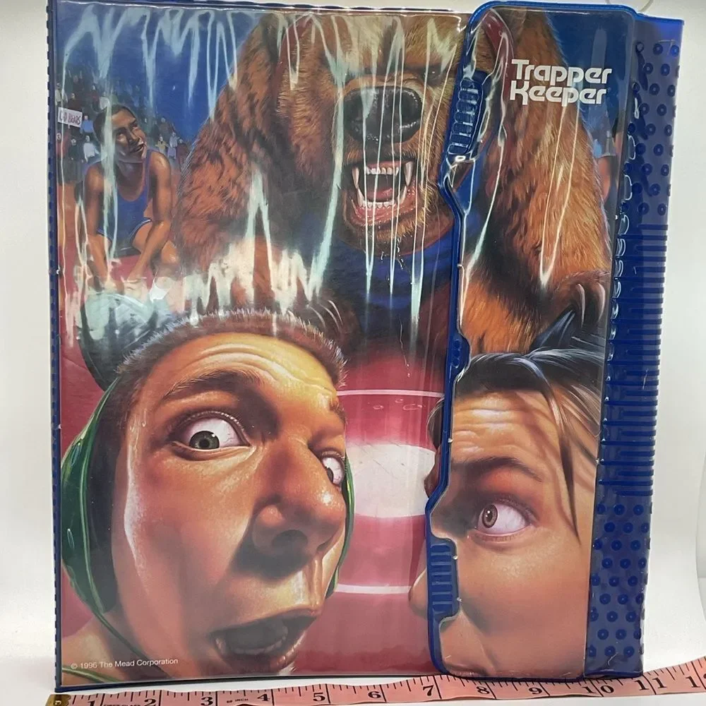 Vintage 1996 Mead Bear Wrestling Trapper Keeper